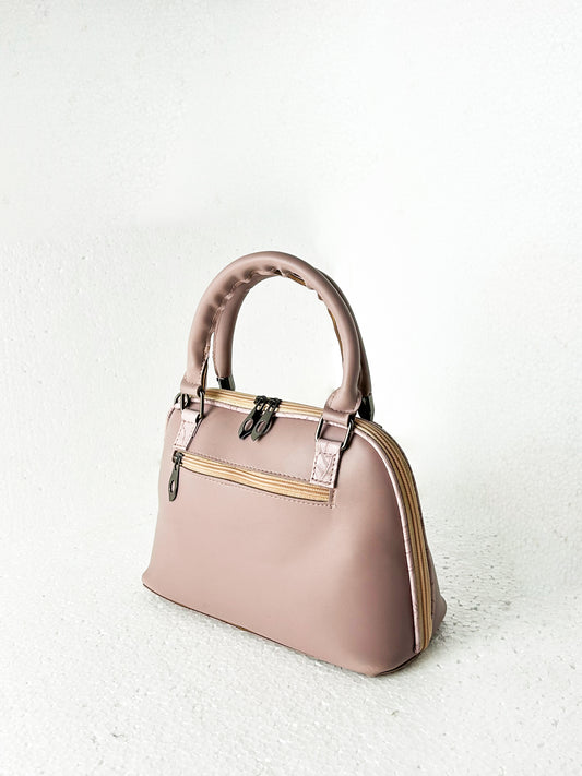 Baby pink Carving leather Bag